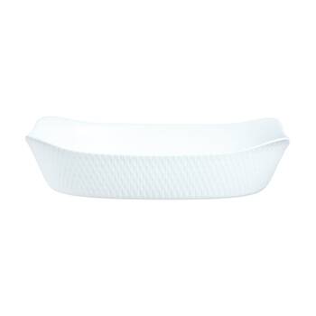 Luminarc Smart Wavy Rectangular Baking Dish 30x22cm Bakeware Opal Glass White