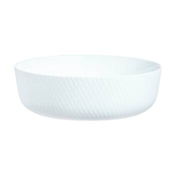 Luminarc Smart Wavy Round Baking Dish 22x7cm Bakeware Opal Glass White