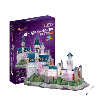 128pc CubicFun LED Neuschwanstein Castle 3D Puzzle Toy 3y+