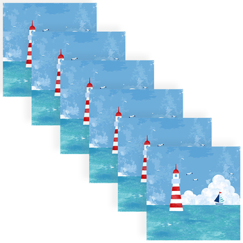 120pc Paper+Design Luncheon 3-Ply Napkin 33x33cm - Seas the Day