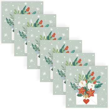 120pc Paper+Design Luncheon 3-Ply Napkin 33x33cm - Christmas Letter