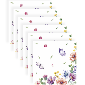 120pc Paper+Design Luncheon 3-Ply Napkin 33x33cm - Breezy Butterflies