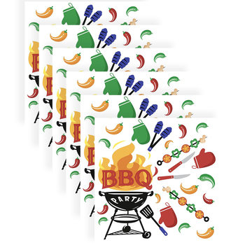 120pc Paper+Design Luncheon 3-Ply Napkin 33x33cm - Bbq Mix