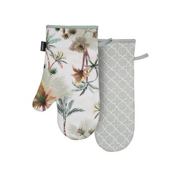 2pc Ladelle Panama Oven Cooking Mitt Heat-Resistant Gloves Reusable/Washable