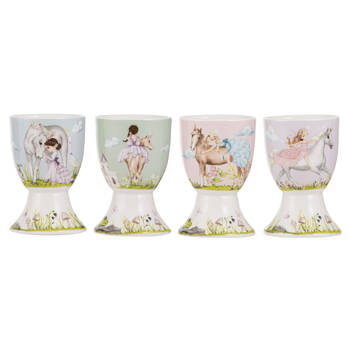 4pc Ashdene My Unicorn Boiled Egg Serving Cup Stand Holder 4.8x7cm