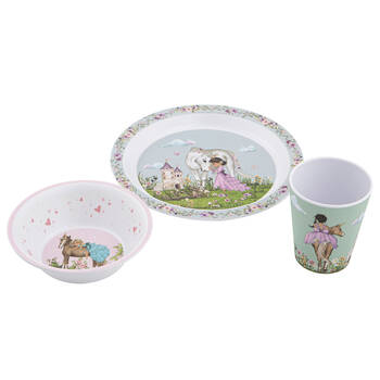 3pc Ashdene My Unicorn Melamine Kids Dinner Dining Set White