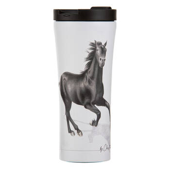 Ashdene Horses By Charlotte Black Travel Mug Water Flask Tumbler 9.2x20cm