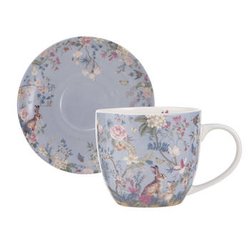2pc Ashdene Enchanted Forest Fine Bone China Coffee Tea Cup & Saucer 260ml