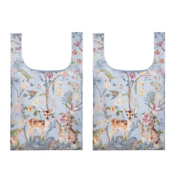 2x Ashdene Reusable Enchanted Forest Grocery Storage Shopping Bag 36x64cm