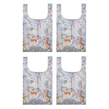 4PK Ashdene Reusable Enchanted Forest Grocery Storage Shopping Bag 36x64cm