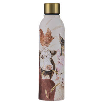 Ashdene Farmyard Faces 2 Drink Bottle Water Flask Tumbler 6.8x24.5cm