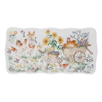 Ashdene Garden Hens Kitchen Serving Dish Tray Food Platter 28x14cm