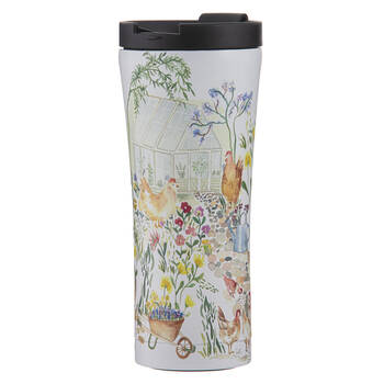 Ashdene Garden Hens Travel Mug Cup Coffee Water Flask Tumbler 9.2x20cm