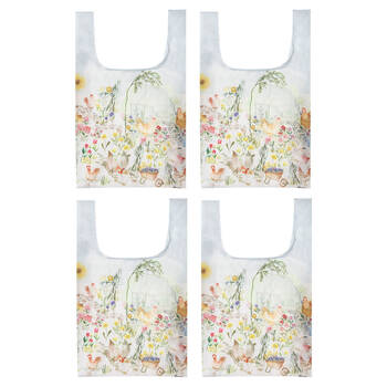 4PK Ashdene Reusable Garden Hens Grocery Storage Shopping Bag 36x64cm