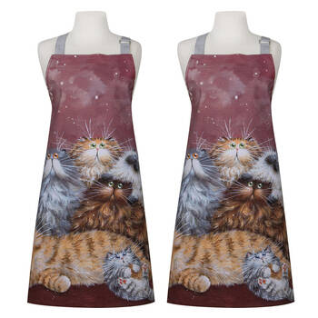 2x Ashdene Kim's Cats Friends Family Kitchen Household Apron 70x89cm