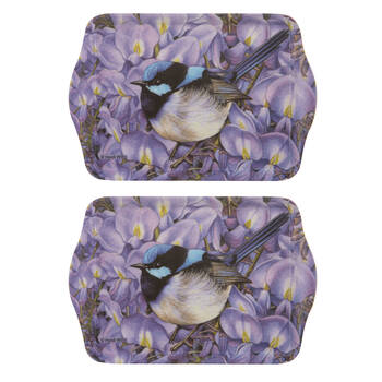 2pc Ashdene Pretty Little Wren Wisteria Trinket Scatter Tray 21x14.2cm