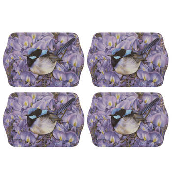 2x 2pc Ashdene Pretty Little Wren Wisteria Trinket Scatter Tray 21x14.2cm
