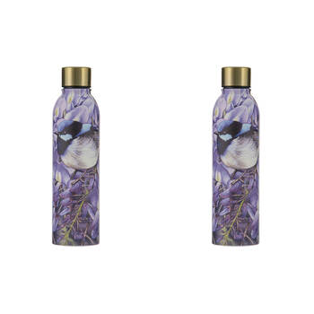 2PK Ashdene Pretty Little Wren Wisteria Stainless Steel Drink Bottle Tumbler 500ml