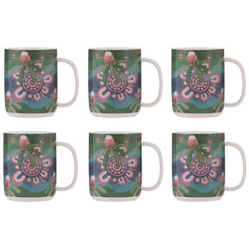 6PK Ashdene Spirit Land Beauty In Country Kitchen New Bone China Drinking Mug 400ml