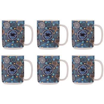 6PK Ashdene Spirit Land Harmony In The Waters New Bone China Drinking Mug 400ml