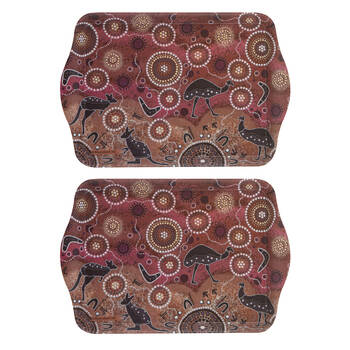 2pc Ashdene Spirit Land Hunting At Sunset Scatter Tray Organiser 21x14.2cm