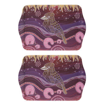 2pc Ashdene Spirit Land Kookaburra Scatter Tray Organiser 21x14.2cm