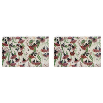 2PK Ashdene Trudy's Garden Silver Princess New Bone China Platter Tray 25x16cm