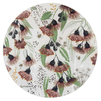 Ashdene Trudy's Garden Prins Round Kitchen Mat Surface Protector 30x30cm Silver