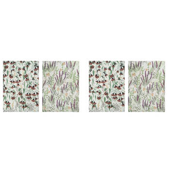 2x 2pc Ashdene Trudy's Garden Princess Grevillea Kitchen Towel Cloth 70x50cm Silver