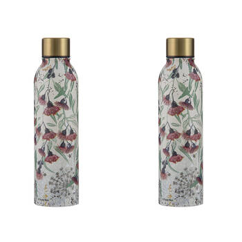 2PK Ashdene Trudy's Garden Princess Stainless Drink Bottle Tumbler 500ml Silver