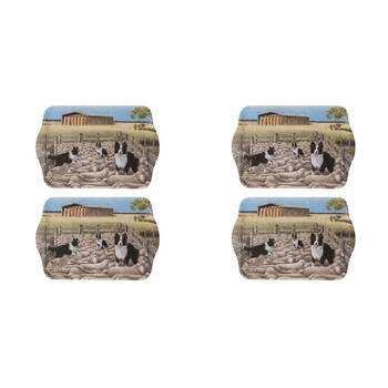 2x 2pc Ashdene Working Dogs Sheep Yard Scatter Tray Trinket Organiser 21x14.2cm