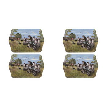 2x 2pc Ashdene Working Dogs Quad Bike Scatter Tray Trinket Organiser 21x14.2cm