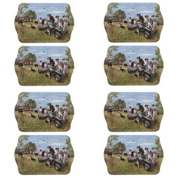 4x 2pc Ashdene Working Dogs Quad Bike Scatter Tray Trinket Organiser 21x14.2cm