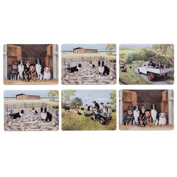 6pc Ashdene Working Dogs Kitchen Dining Counter Table Placemat 29x21.5cm