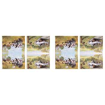 2x 2pc Ashdene Working Dogs Vehicle Cleaning Kitchen Towel Dishcloth 70x50cm