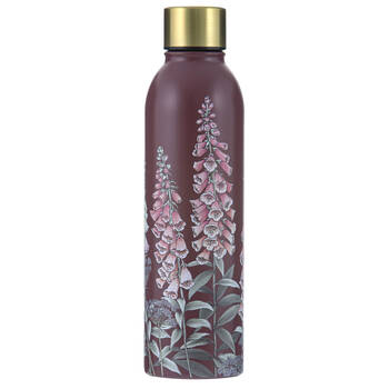 Ashdene Secret Garden Stainless Steel Drink Bottle Tumbler 500ml Maroon