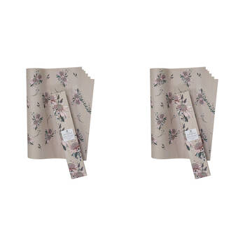 2x 6pc Ashdene Secret Garden Peony Scented Fragrant Drawer Liners 42x58.5cm