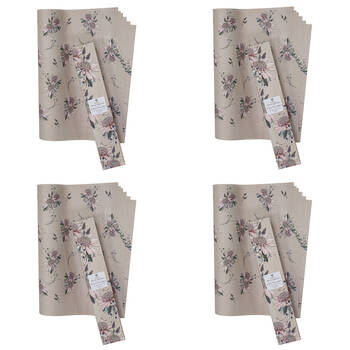 4x 6pc Ashdene Secret Garden Peony Scented Fragrant Drawer Liners 42x58.5cm