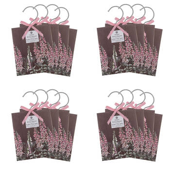 4x 4pc Ashdene Secret Garden Sandalwood Hang Scented Fragrant Sachets 9.6x3.5cm 28g