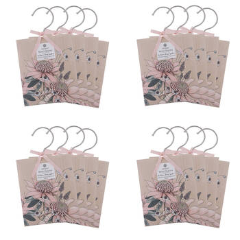 4x 4pc Ashdene Secret Garden Peony Hang Scented Fragrant Sachets 9.6x3.5cm 28g