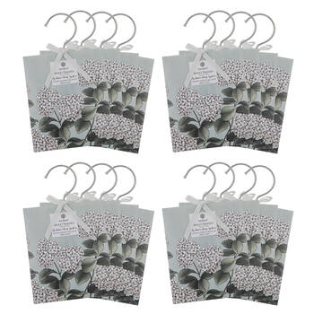 4x 4pc Ashdene Secret Garden Fresh Linen Hang Scented Sachet 9.6x12.1cm 28g