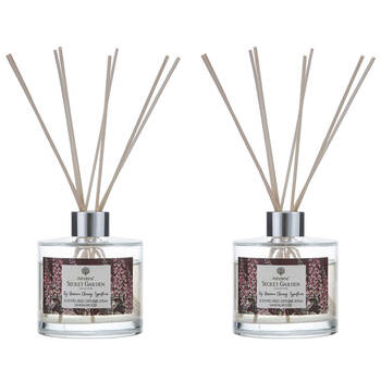 2PK Ashdene Secret Garden Sandalwood Reed Essential Aroma Scent Diffuser 200ml