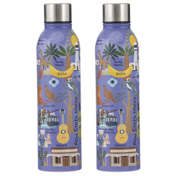 2PK Ashdene Land Down Under NSW Stainless Steel Water Bottle Flask 500ml