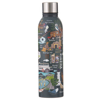 Ashdene Land Down Under Vic Stainless Steel Water Bottle Flask 500ml