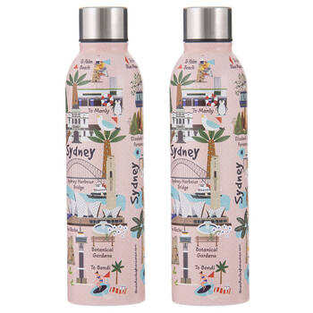 2PK Ashdene Land Down Under Sydney Stainless Steel Water Bottle Flask 500ml