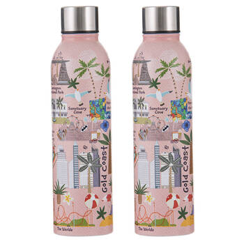 2PK Ashdene Land Down Under Gold Coast Stainless Water Bottle Flask 500ml
