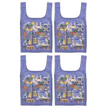 4PK Ashdene Land Down Under NSW Reusable Grocery Shopping Bag 36x64cm