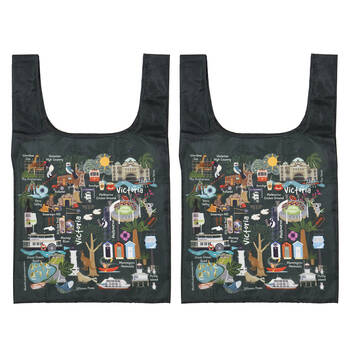 2PK Ashdene Land Down Under Vic Reusable Grocery Shopping Bag 36x64cm