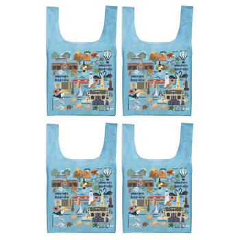 4PK Ashdene Land Down Under WA Reusable Grocery Shopping Bag 36x64cm