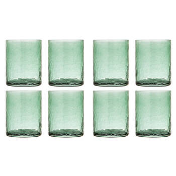 2x 4pc Ladelle Flynn Glass Tumbler Cup Drinkware 10cm - Green